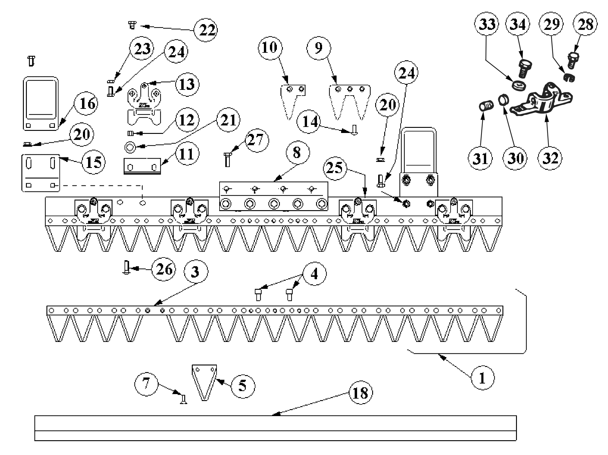 KAM 5 HF Motoculteur Dessins pièces - Barres faucheuses spéciales 69229068/69229069/69229070/69229071 KAM 5 HF Motoculteur OLEOMAC NIBBI vue éclatée Dessins pièces - Barres faucheuses spéciales 69229068/69229069/69229070/69229071